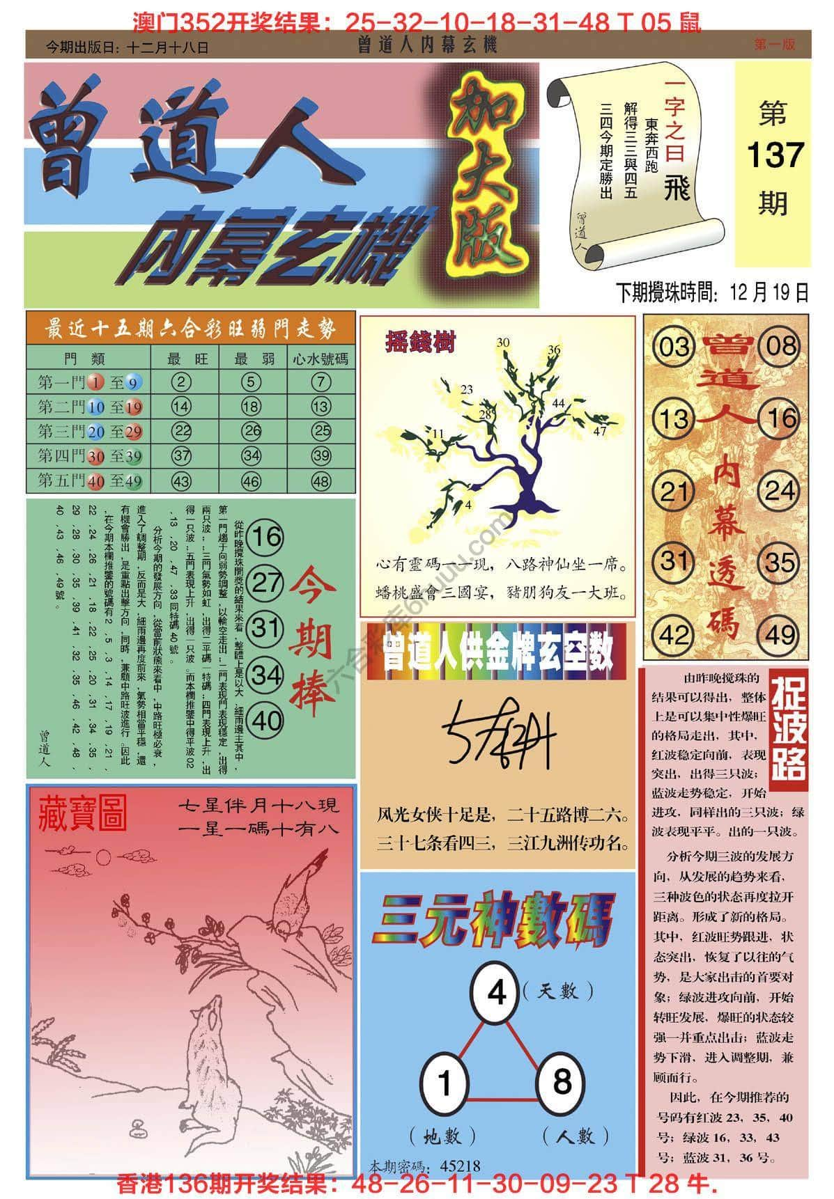 六合彩心水图库8｜曾道人内幕玄机（加大版）