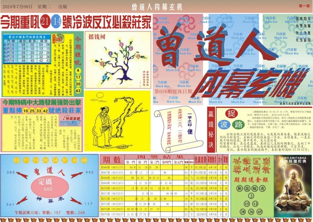 六合彩心水图库12｜曾道人内幕A