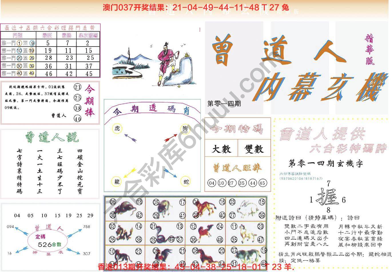 六合彩心水图库12｜曾道人内幕玄机(精华版)