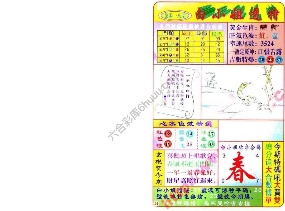 六合彩心水图库15｜白小姐透特